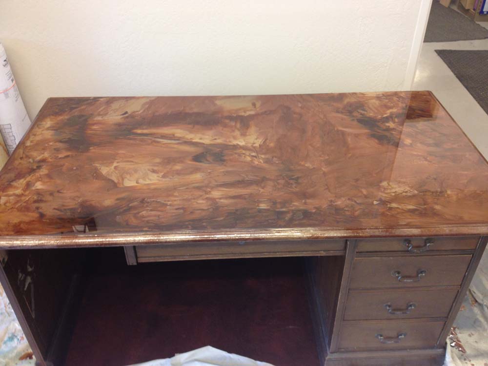 Desk Refinishing Services After (Can Do Same With Counter)
