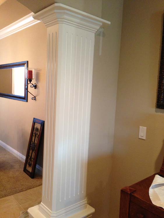 Residential Faux Columns Painting Services Before